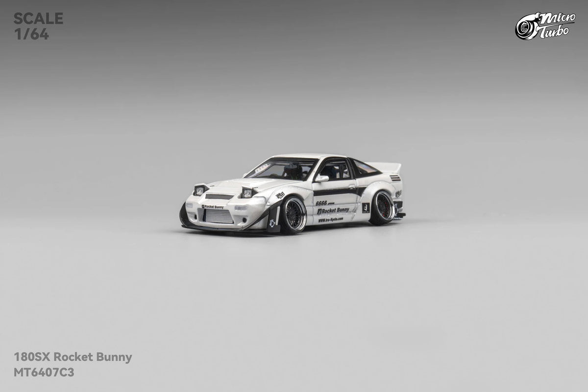 Micro Turbo Nissan 180SX Type X Rocket Bunny v2 White