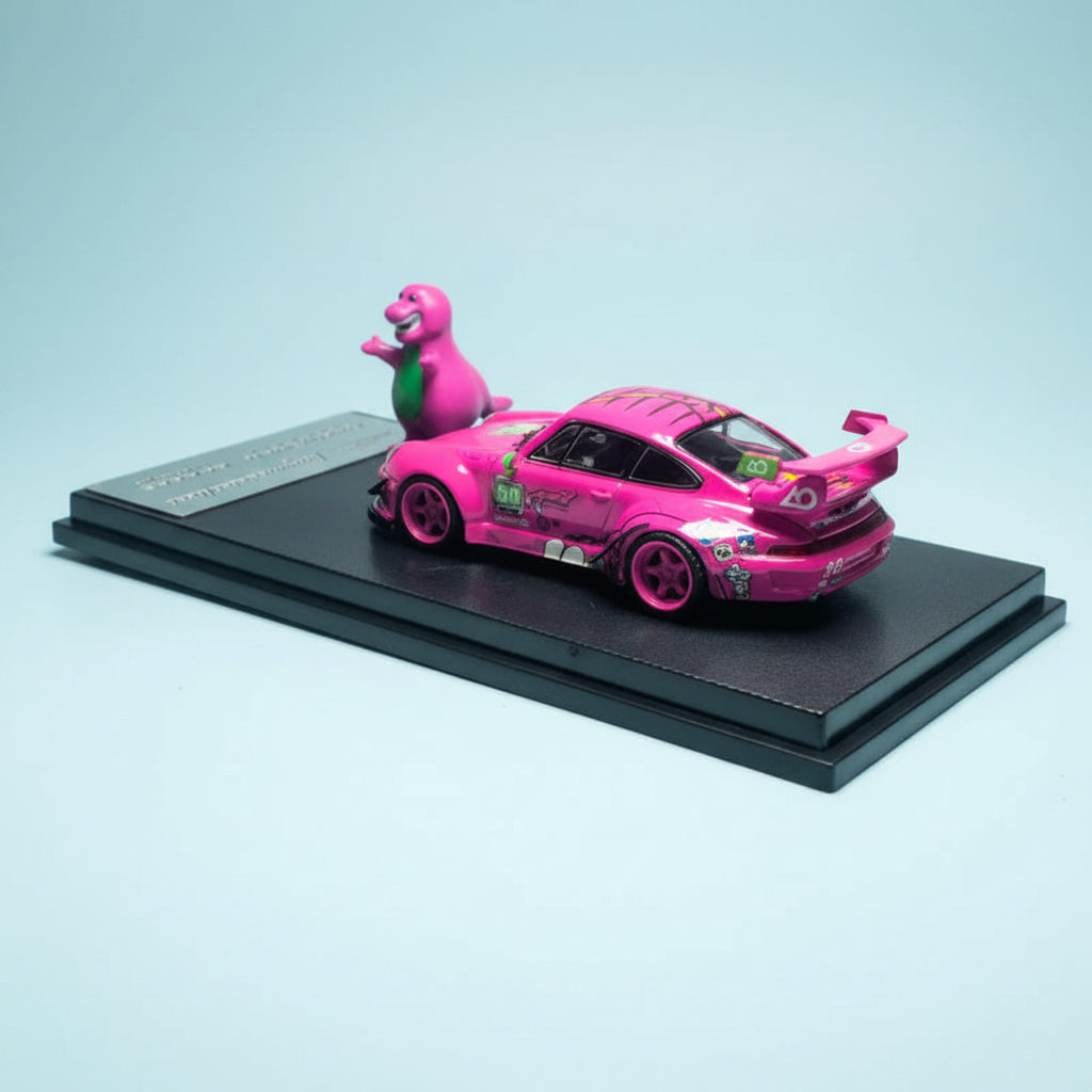 My Model Collect 1:64 Porsche RWB 993 High Wing Roxy Livery + Figure