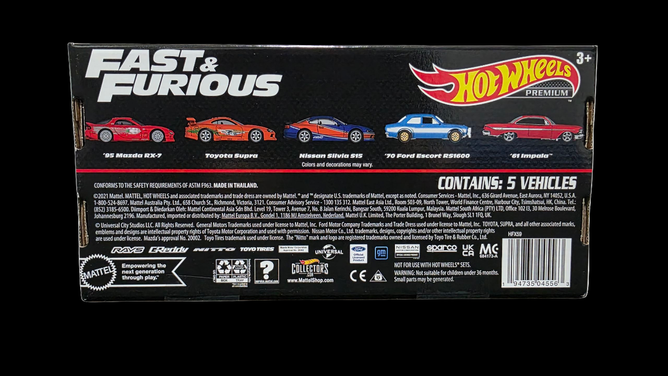Fast & Furious The Racer's Edge Hot Wheels Premium Box Set