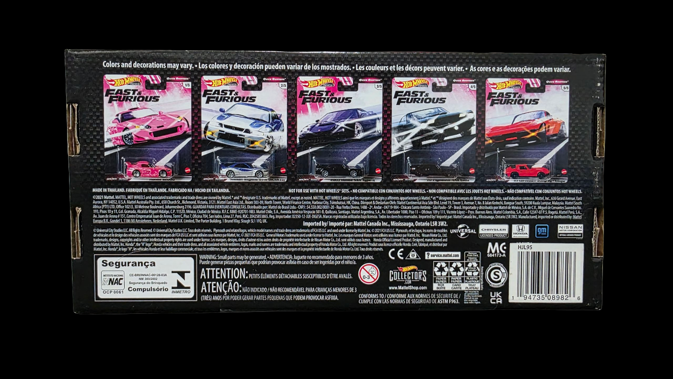 Fast & Furious Quick Shifters Hot Wheels Premium Box Set