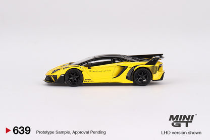 LB Silhouette WORKS Lamborghini Aventador GT EVO Yellow Mini GT