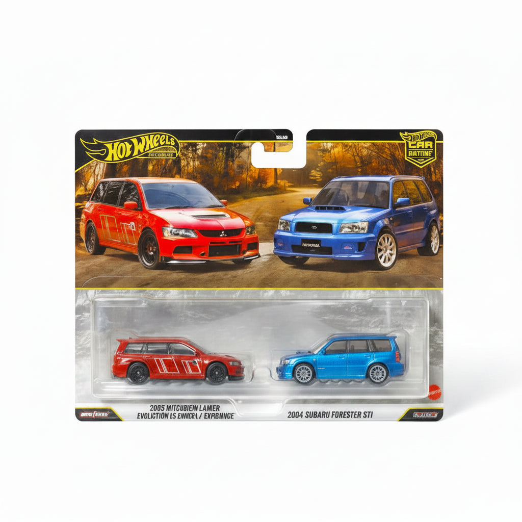 Hot Wheels Premium 2 pack Mitsubishi/Subaru