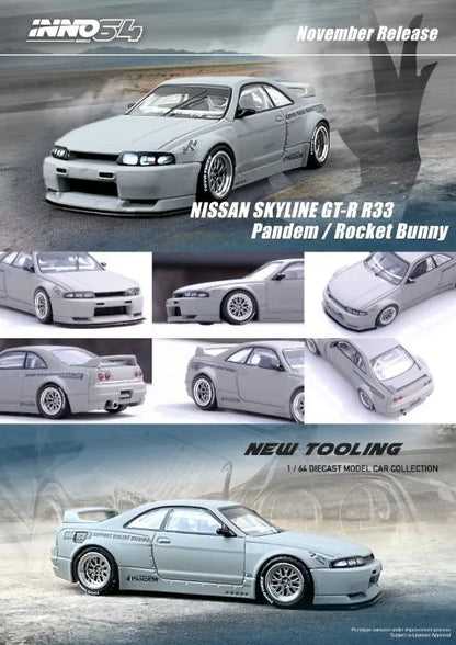 INNO64 NISSAN SKYLINE GT-R (R33) "PANDEM / ROCKET BUNNY"