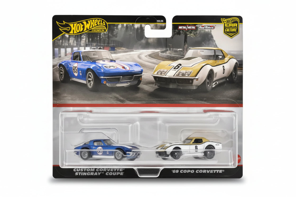 Hot Wheels Premium 2 pack Corvette