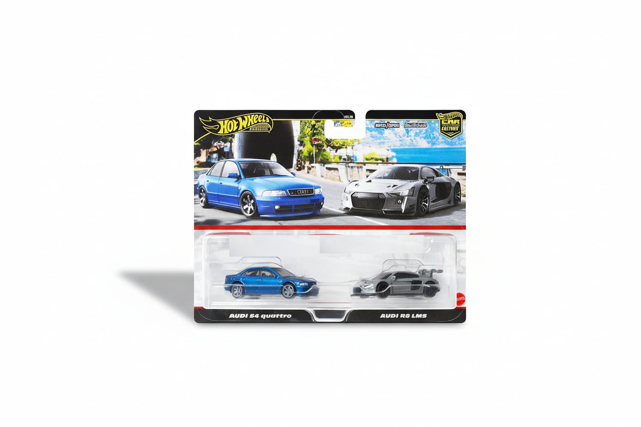 Hot Wheels Premium 2 pack AUDI S4 QUATTRO AUDI R8 LMS