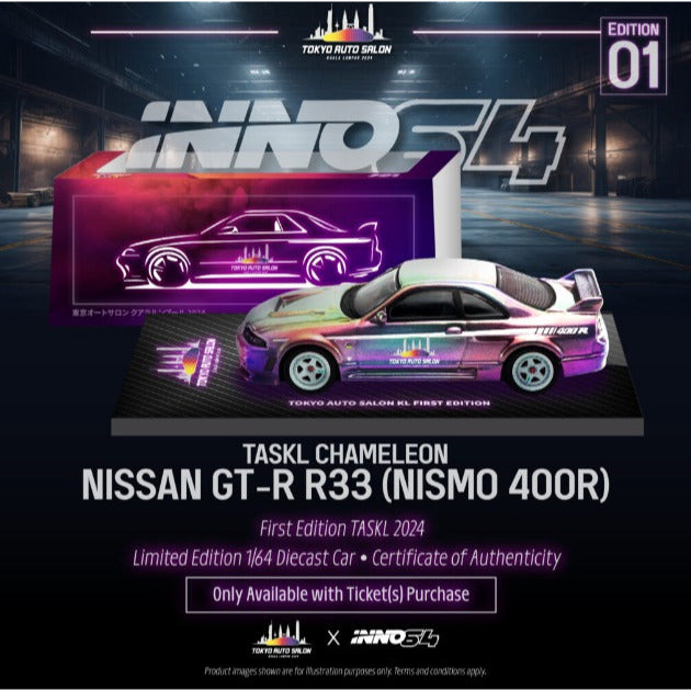 TASKL Chameleon Nissan (R33) Nismo 400R Tokyo Auto Salon Kuala Lumpur 2024 First Edition INNO64