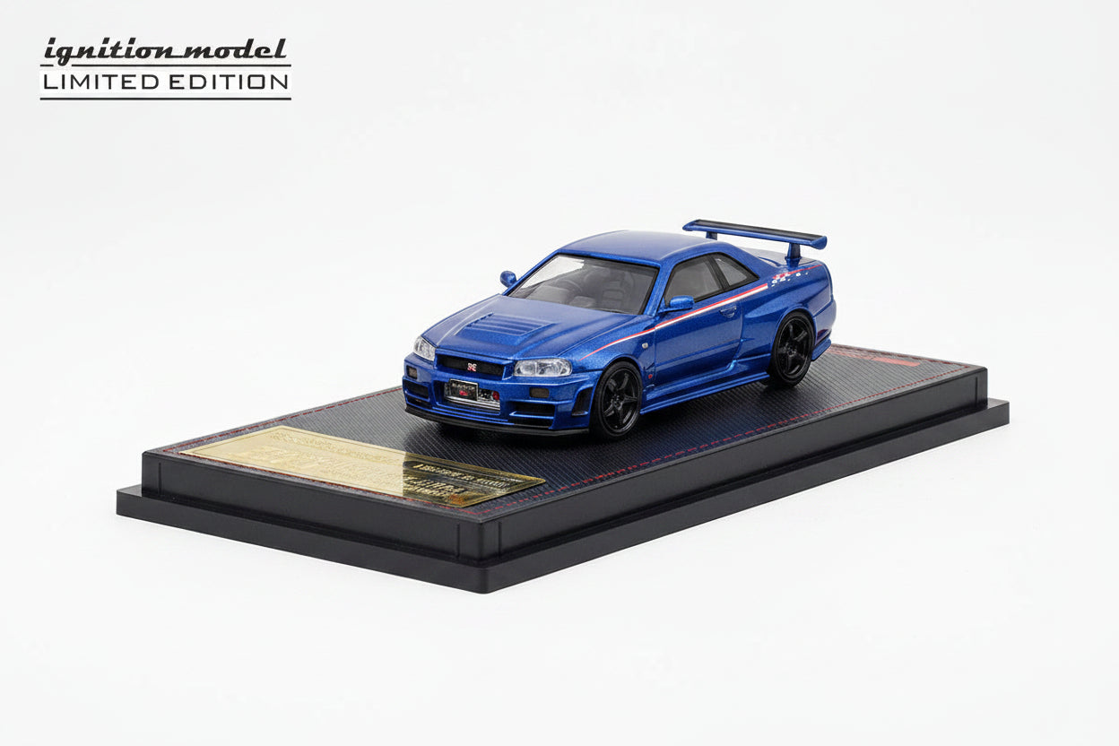 Ignition Model Nissan Skyline GT-R BN R34 V-Spec II Blue Metallic TOKYO AUTO SALON KUALA LUMPA 2025