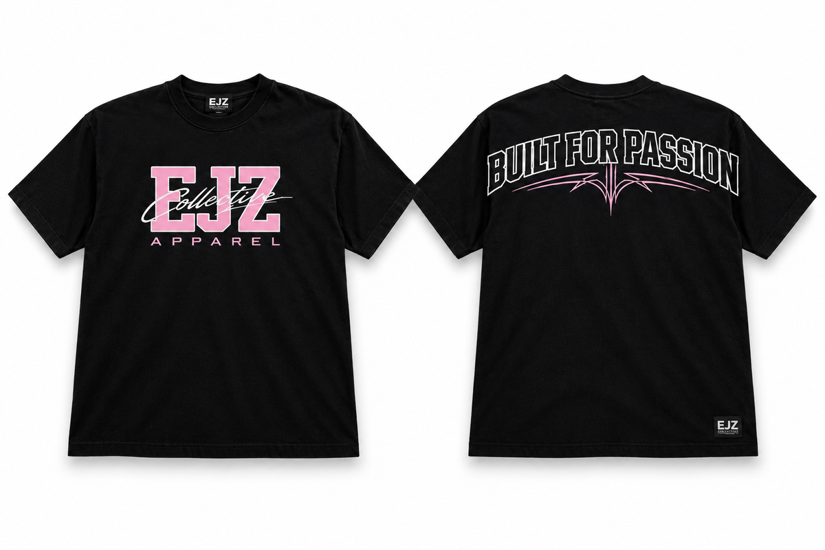 EJZ COLLECTIVE APPAREL Oversized t-shirt (pink) V1