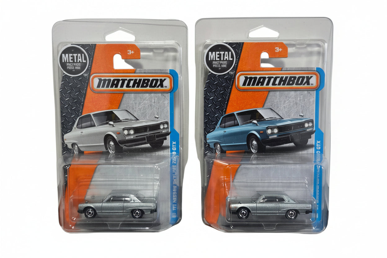 MATCHBOX '71 NISSAN SKYLINE 2000 GTX CARD COLOUR VARIATIONS