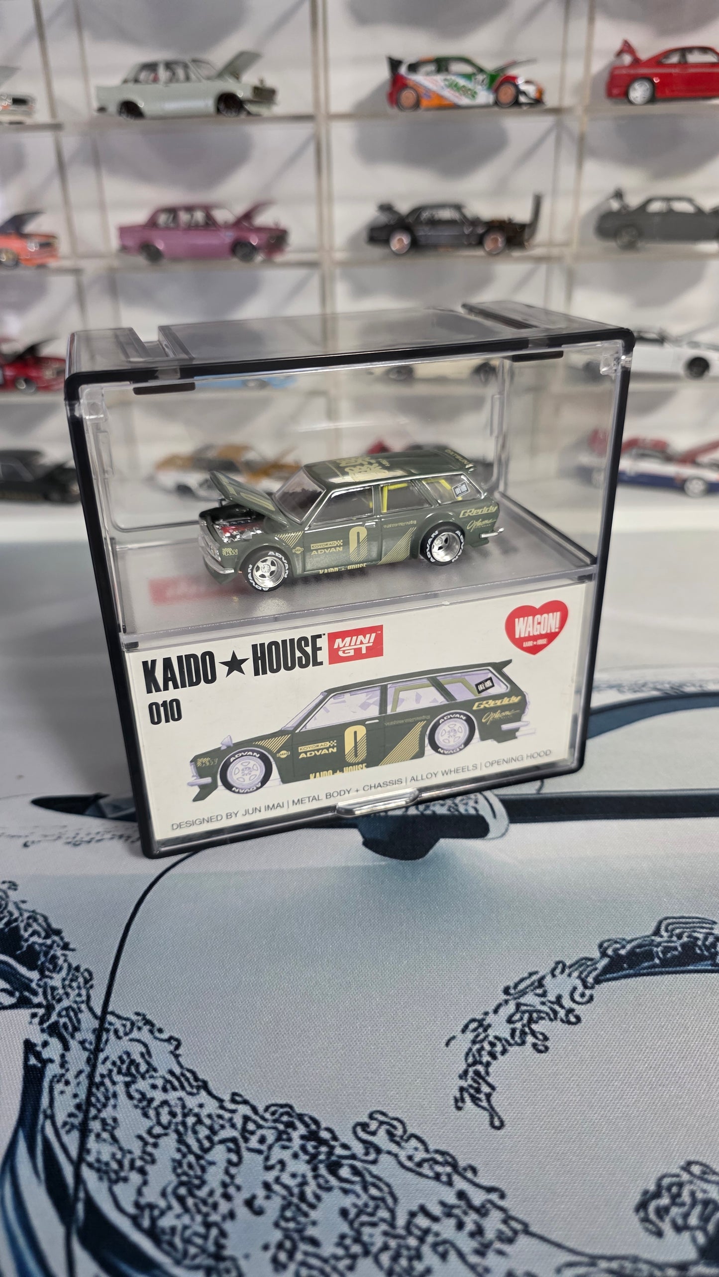 Dual layer display case 1pc Collectible display, suitable for KAIDO HOUSE, MINI GT, POP RACE and more