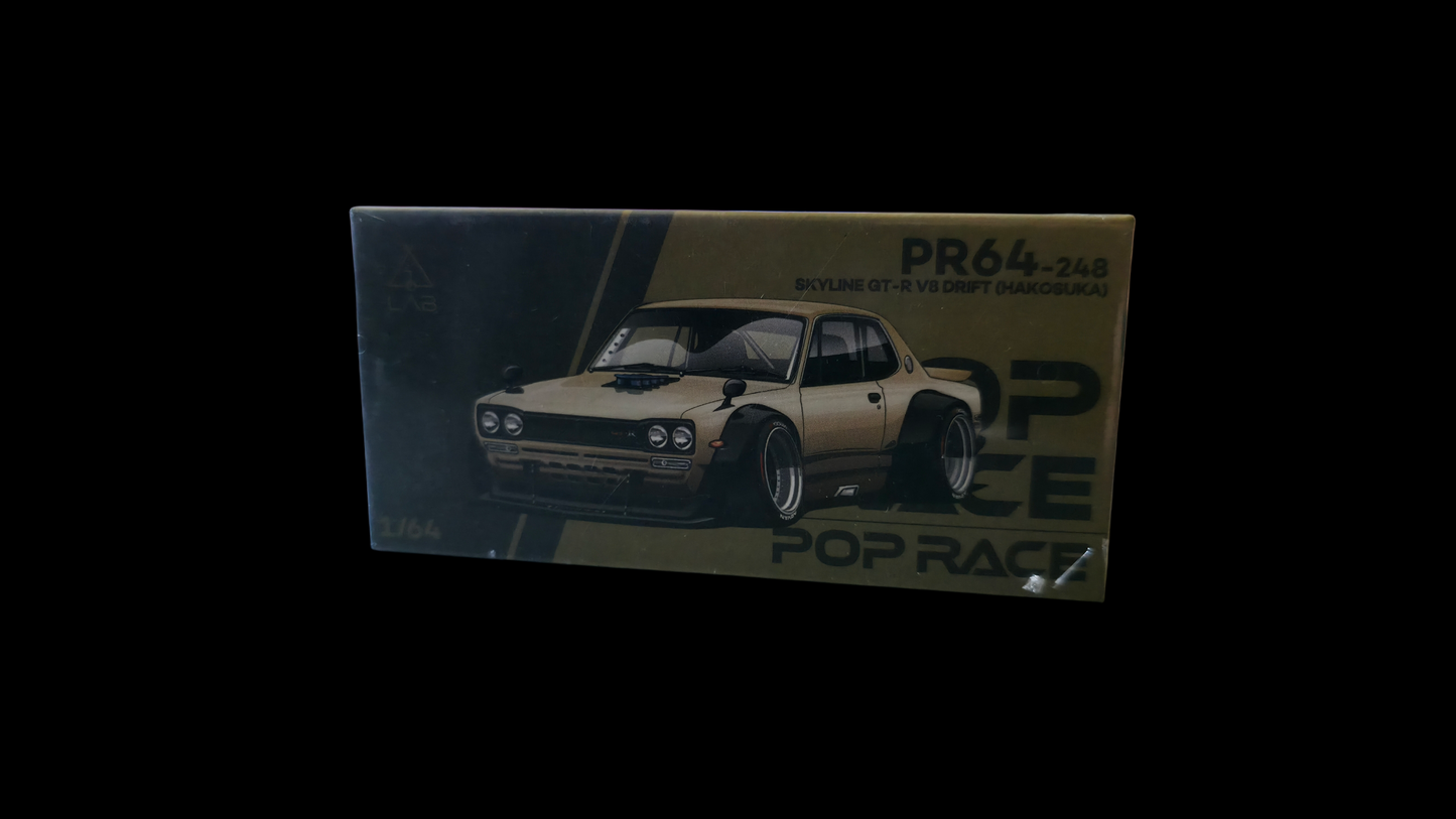 Pop Race PR64-248 Skyline GT-R V8 Drift (Hakosuka)