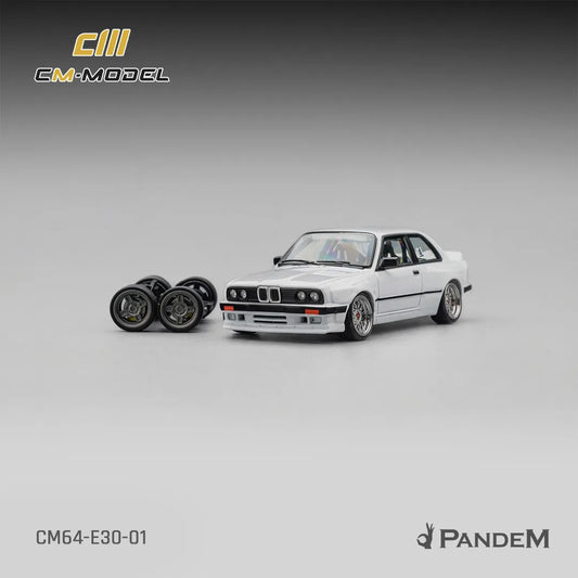 CM Model Pandem BMW M3 E30 Pearl White 1:64 scale