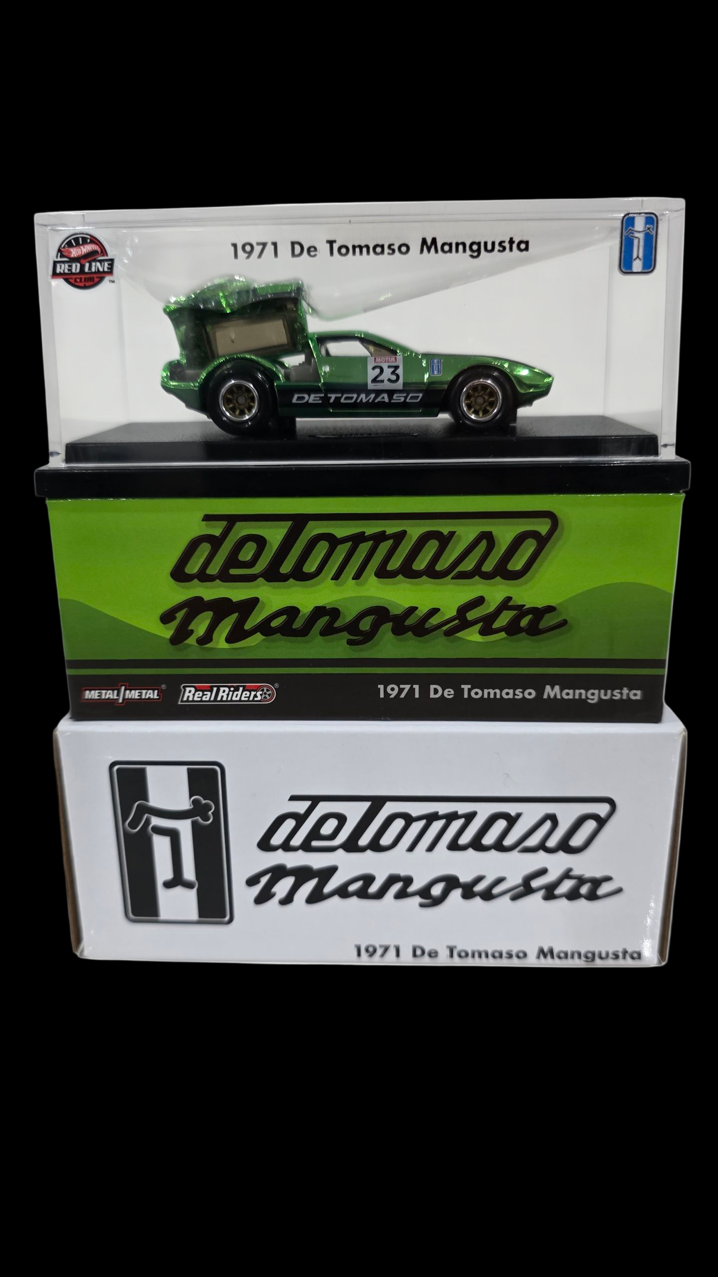 Hot Wheels 1971 De Tomaso Mangusta RLC Light Green