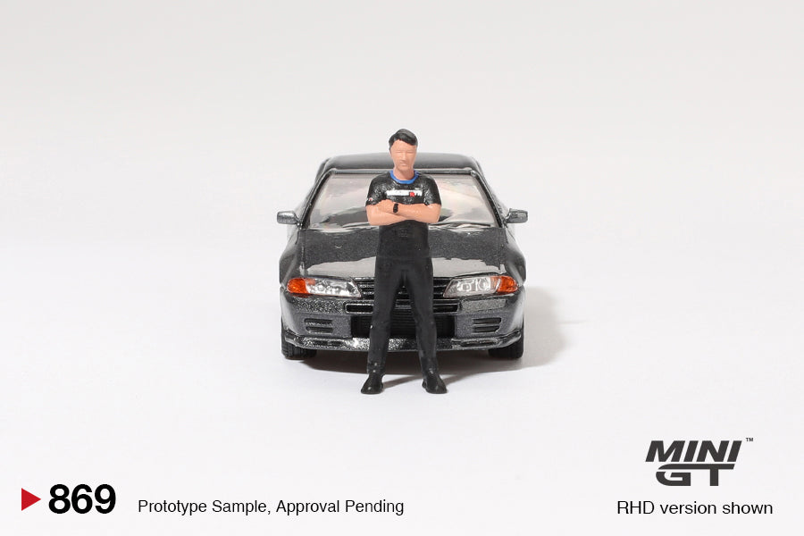 Nissan Skyline GT-R (R32) Mini GT W/Matsuda Figure Mini GT
