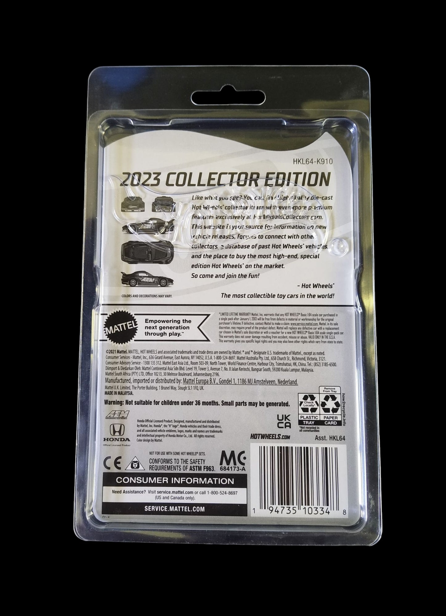 Hot Wheels LEGENDS TOUR Honda S2000