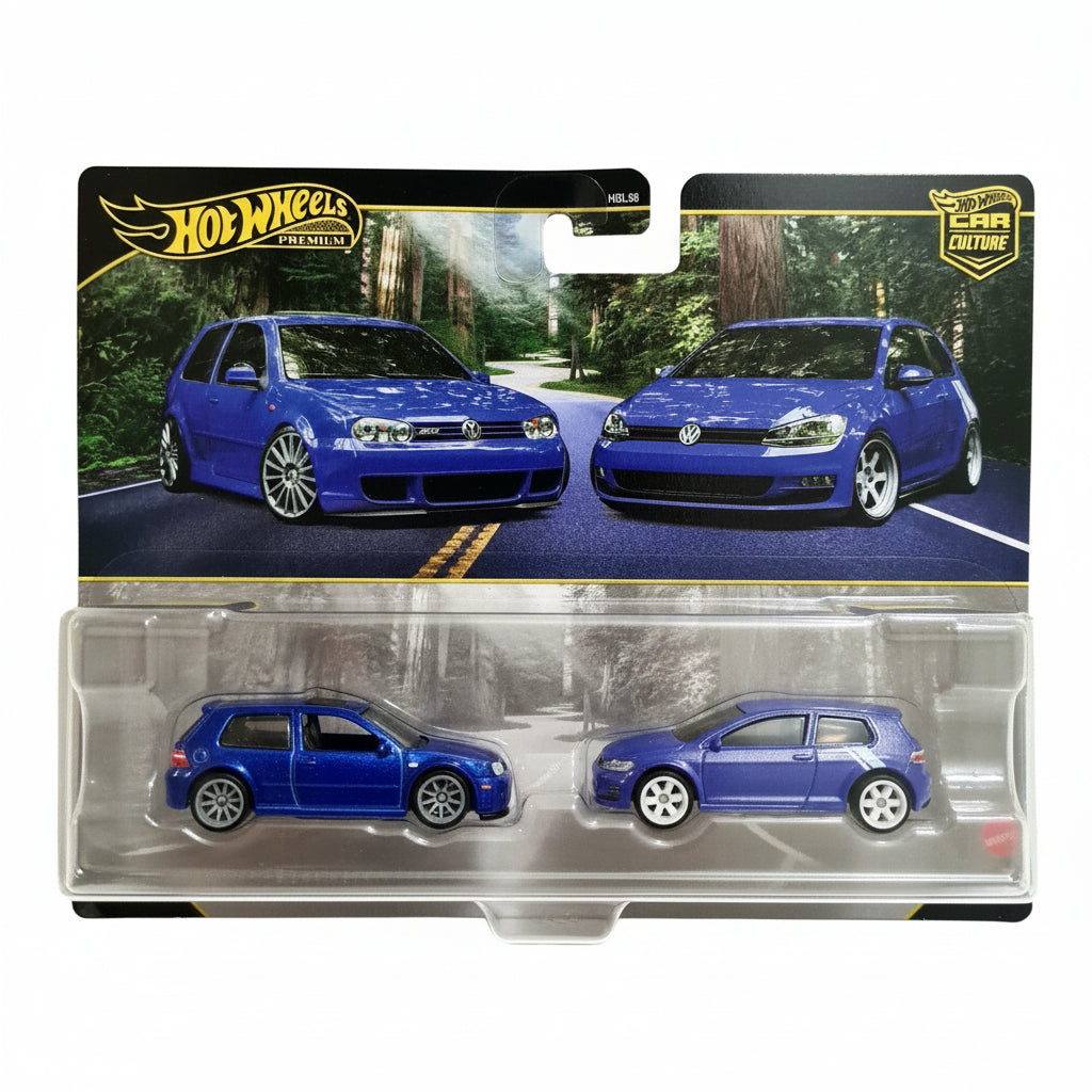 Hot Wheels Premium 2 Pack Volkswagen Golf