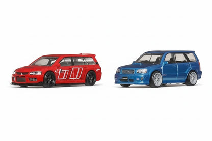 Hot Wheels Premium 2 Pack Mitsubishi / Subaru
