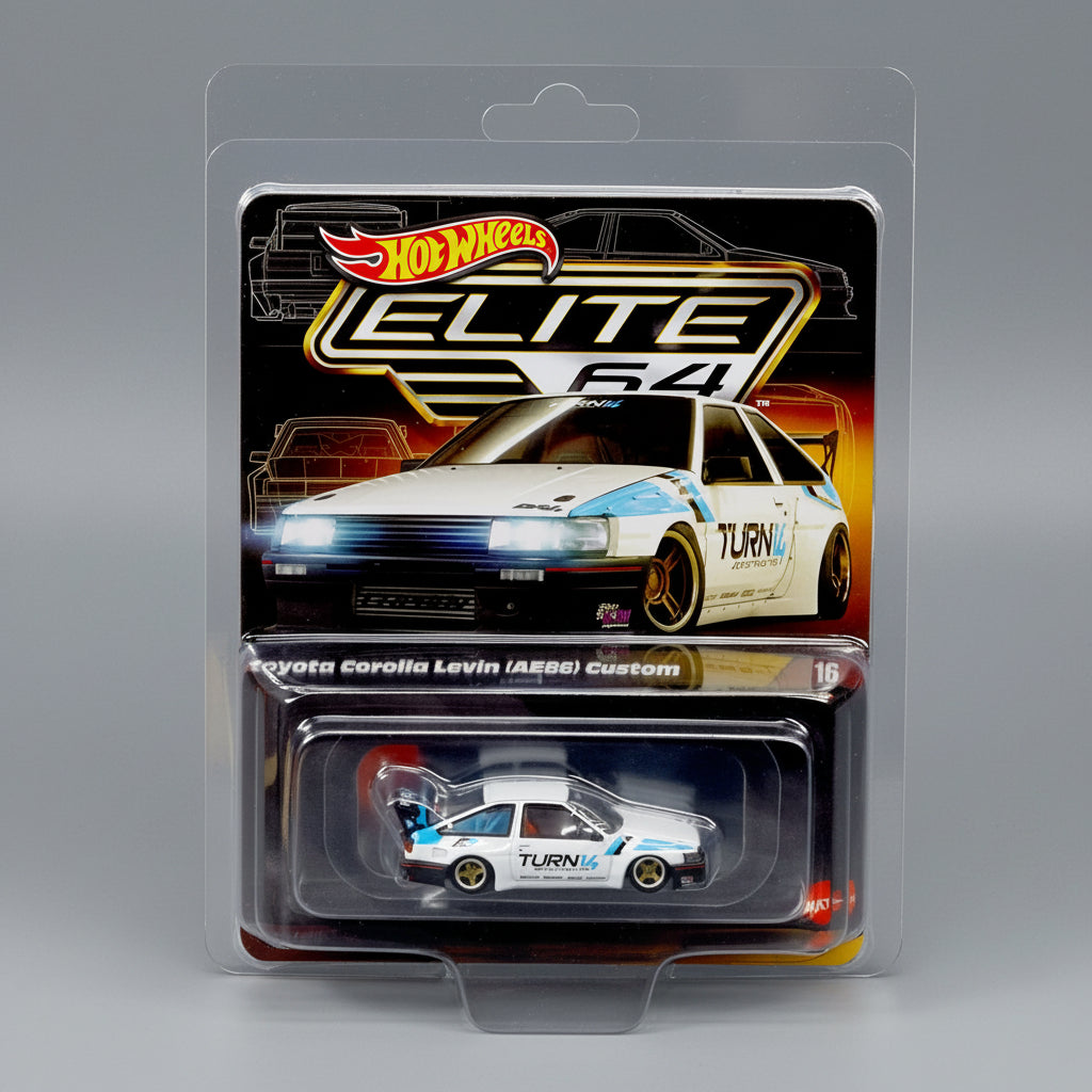 Hot Wheels ELITE 64 #16 Toyota Corolla Levin (AE86) Custom