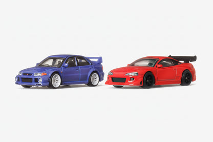 Hot Wheels Premium 2 Pack Mitsubishi Lancer Evolution VI and '95 Mitsubishi Eclipse