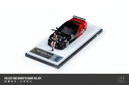 TIMEMICRO NISSAN SKYLINE GT-R R34 ADVAN (With Figurine)